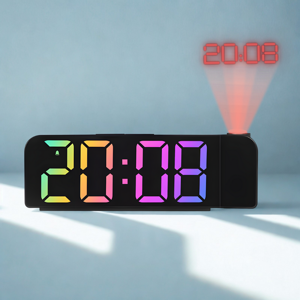 Réveil Projecteur LED | Projection Numérique & Mode Nuit | Reflecto
