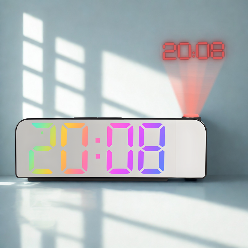 Réveil Projecteur LED | Projection Numérique & Mode Nuit | Reflecto