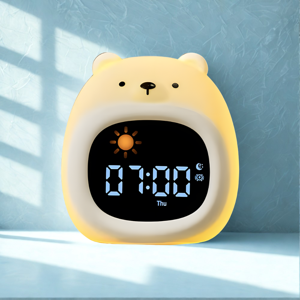 Réveil Éducatif | Chiot Mignon & Veilleuse Tactile | Rafi