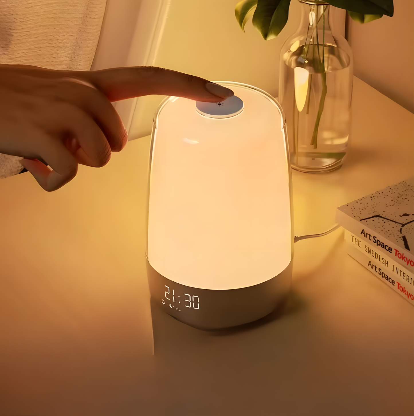 Réveil Simulateur d'Aube LED | Veilleuse Tactile & 6 Couleurs | Rayona