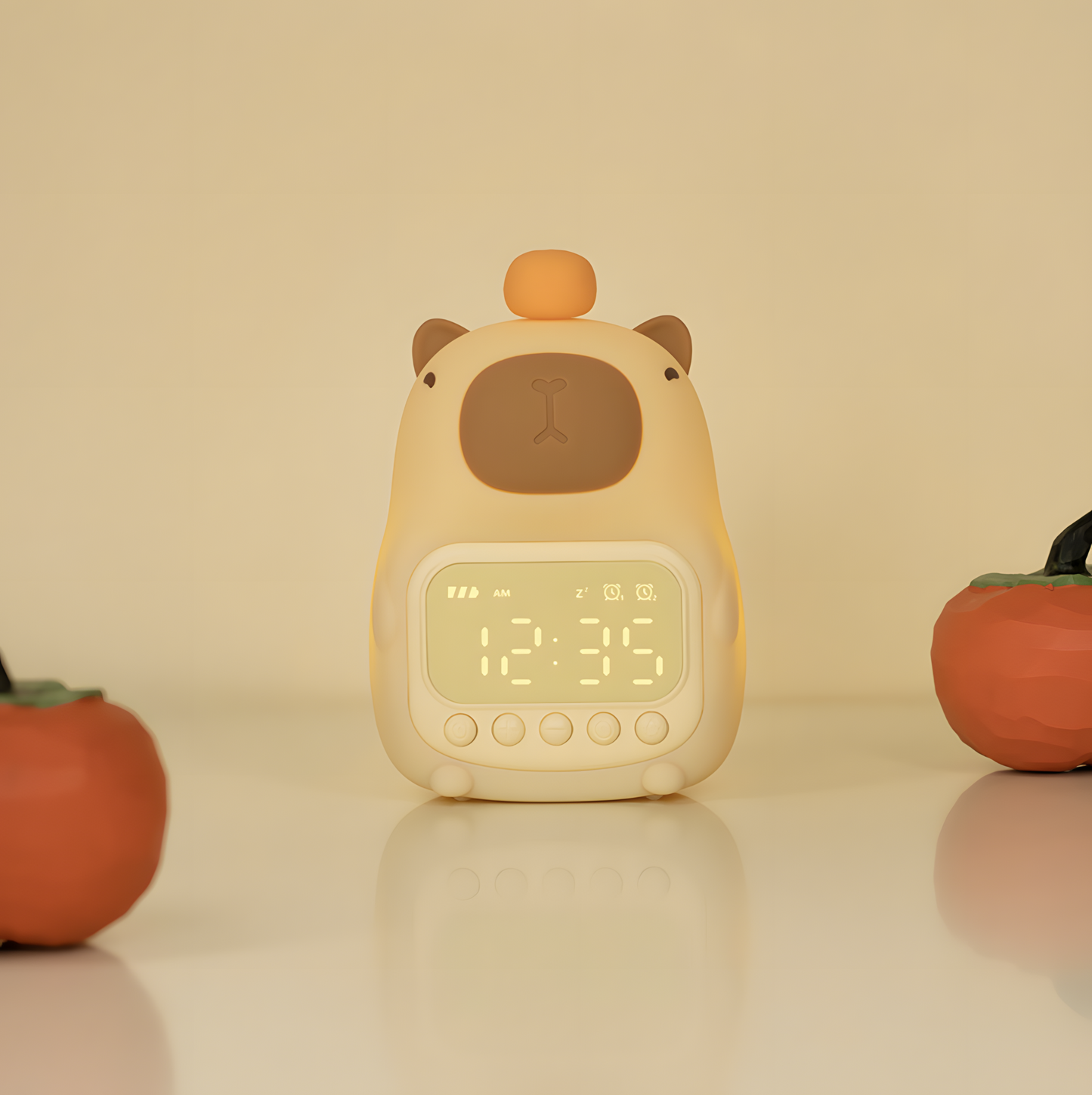 Réveil Enfant | Veilleuse Animal & Lumière Réglable | Poka