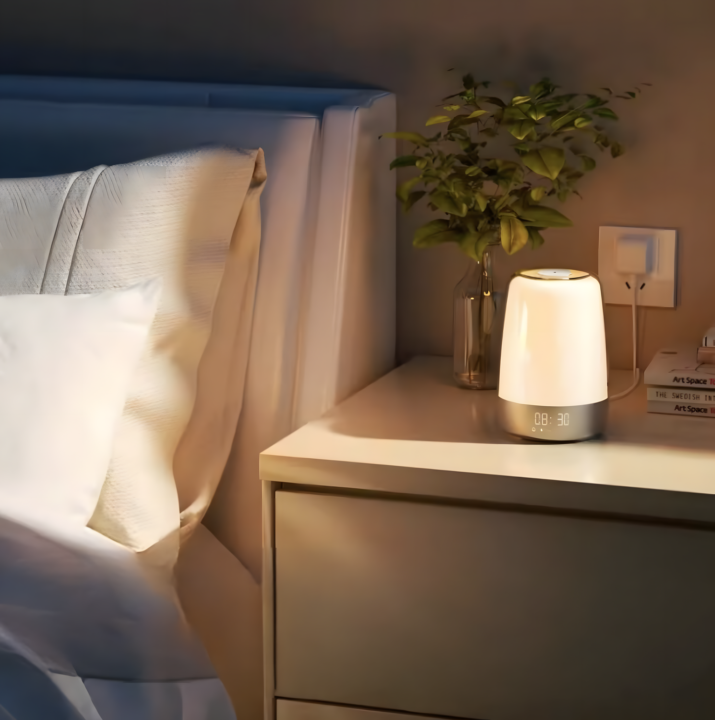Réveil Simulateur d'Aube LED | Veilleuse Tactile & 6 Couleurs | Rayona