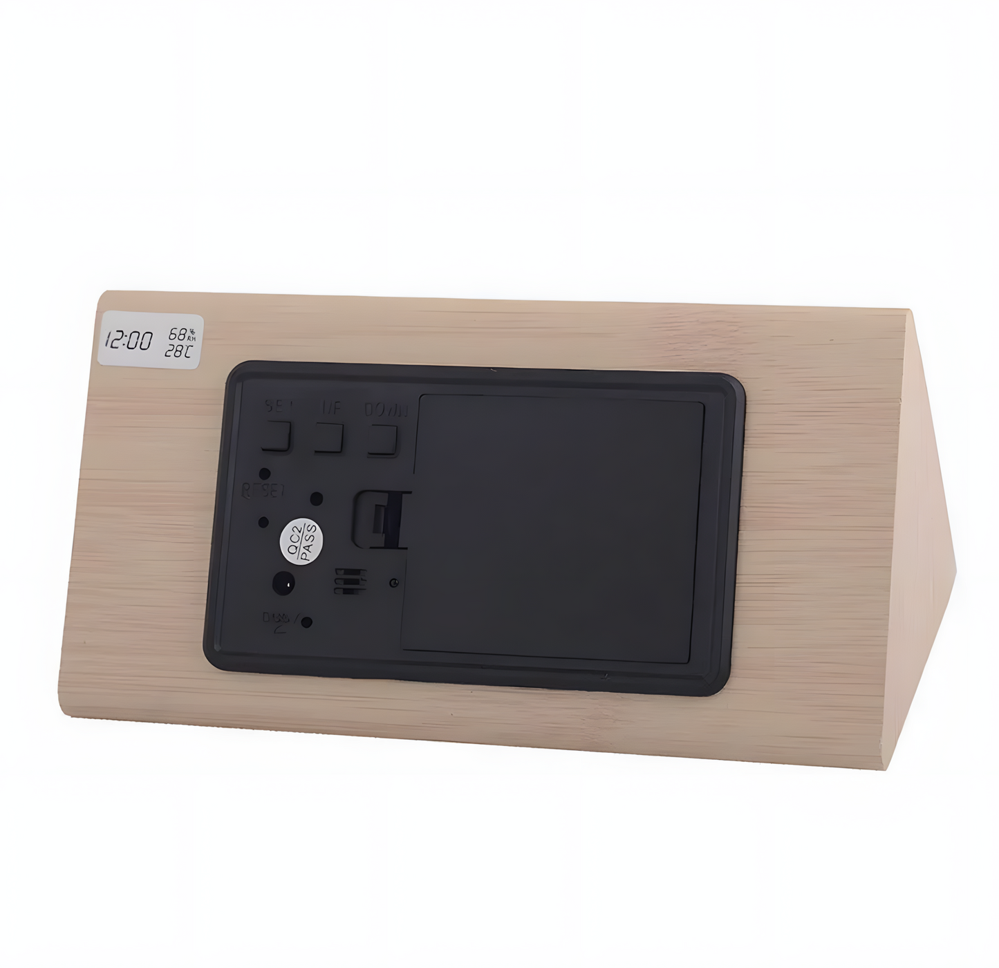 Réveil Bois LED | Alarme, Heure, Température & Humidité | Triowood