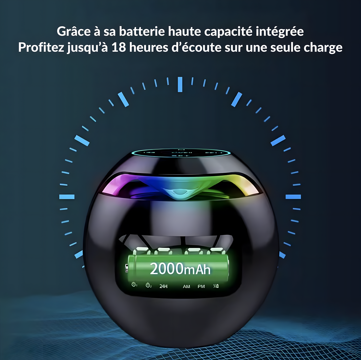 Réveil Radio | Enceinte Bluetooth, Étanche & Horloge Intégrée | Névia