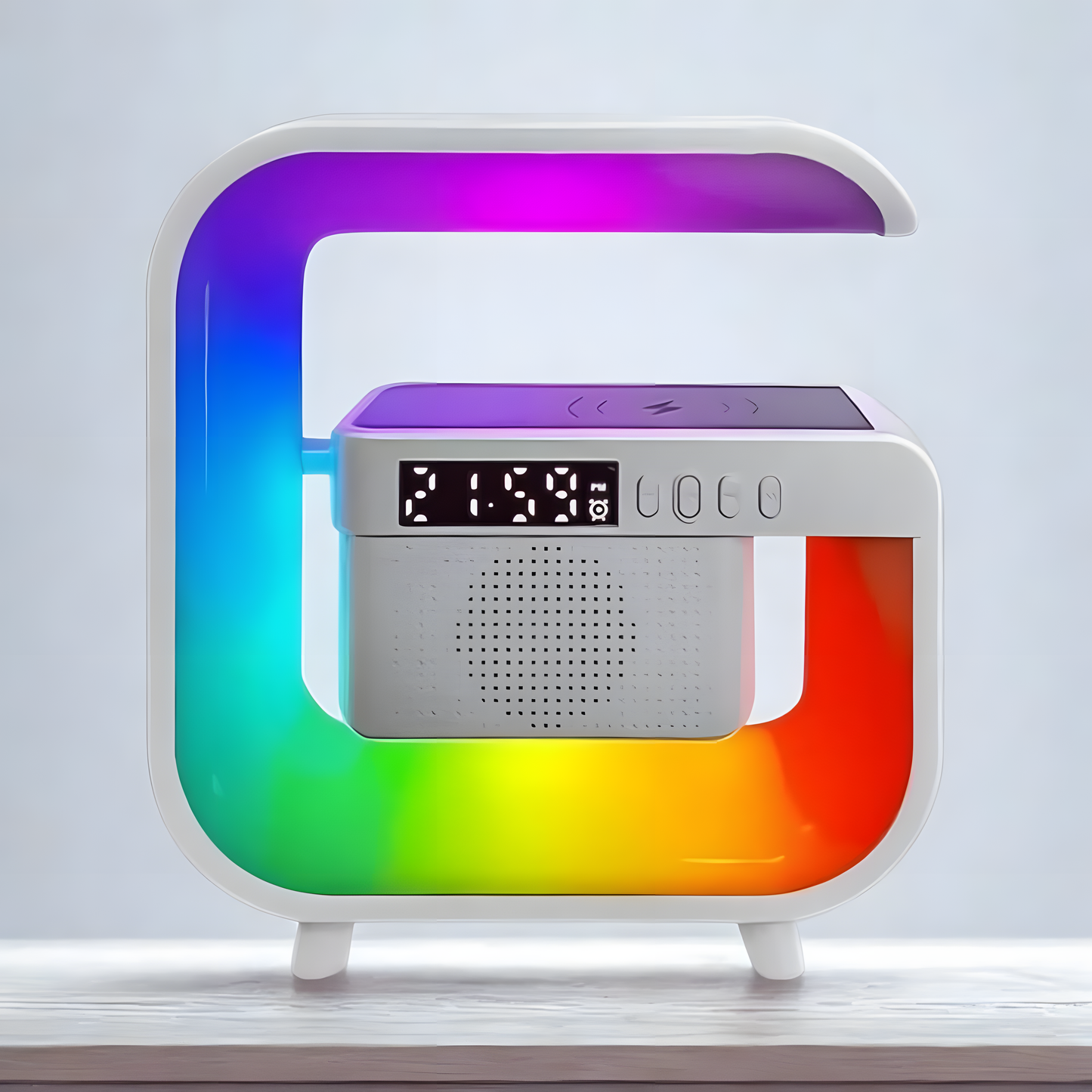 Réveil Simulateur d'Aube | Chargeur Sans Fil, Bluetooth & Veilleuse Multicolore | Noava