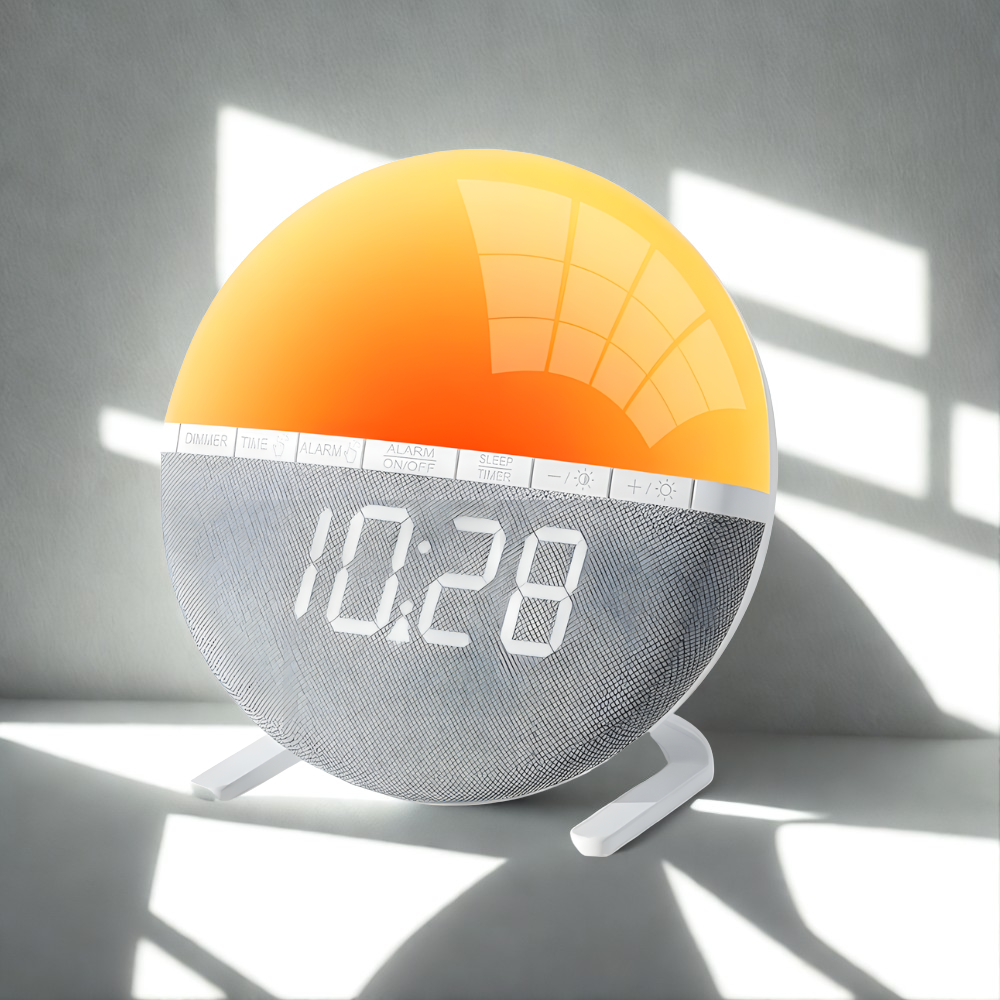 Réveil Simulateur d'Aube LED | Lumière Douce & Sons Naturels | Aurora