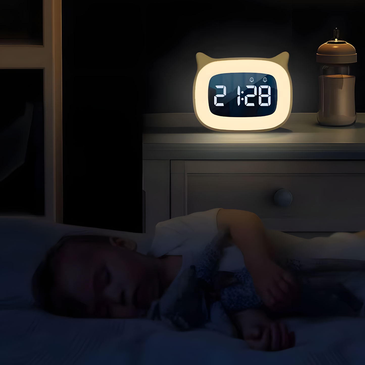 Réveil Enfant | Musique & Veilleuse LED | Nébou