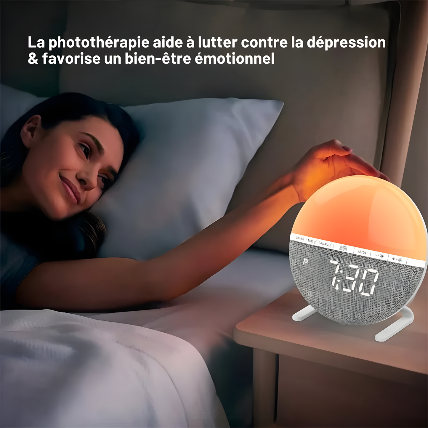 Réveil Simulateur d'Aube LED | Lumière Douce & Sons Naturels | Aurora