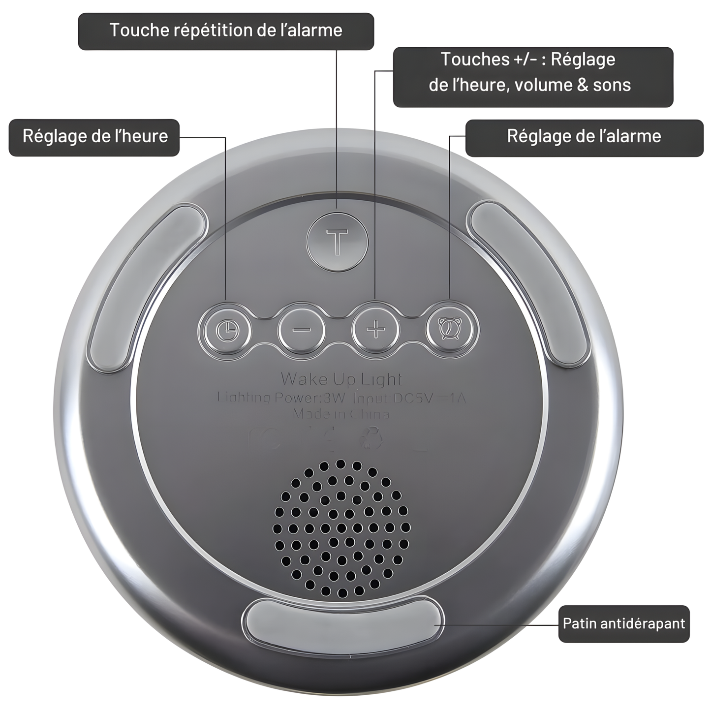 Réveil Simulateur d'Aube LED | Veilleuse Tactile & 6 Couleurs | Rayona