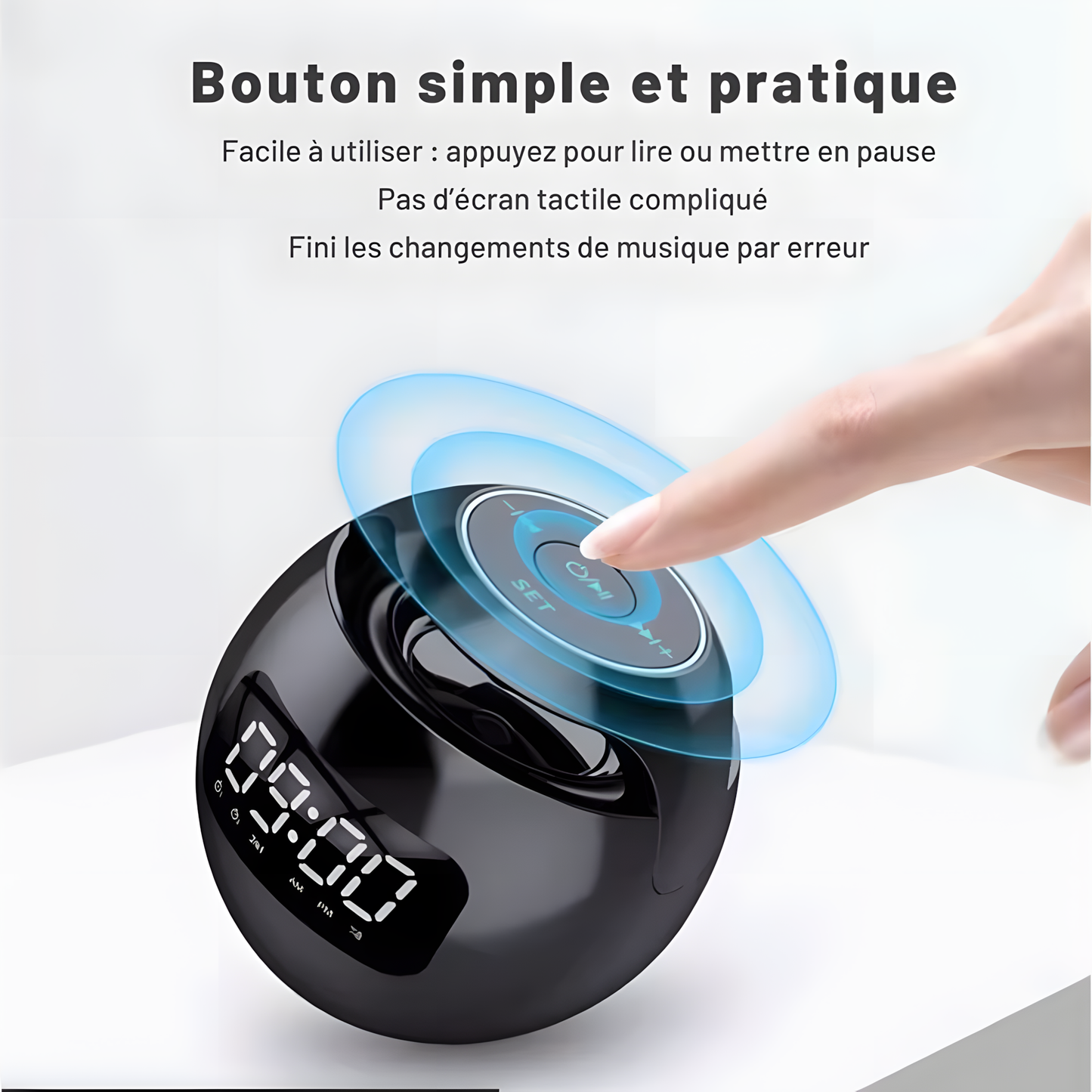 Réveil Radio | Enceinte Bluetooth, Étanche & Horloge Intégrée | Névia