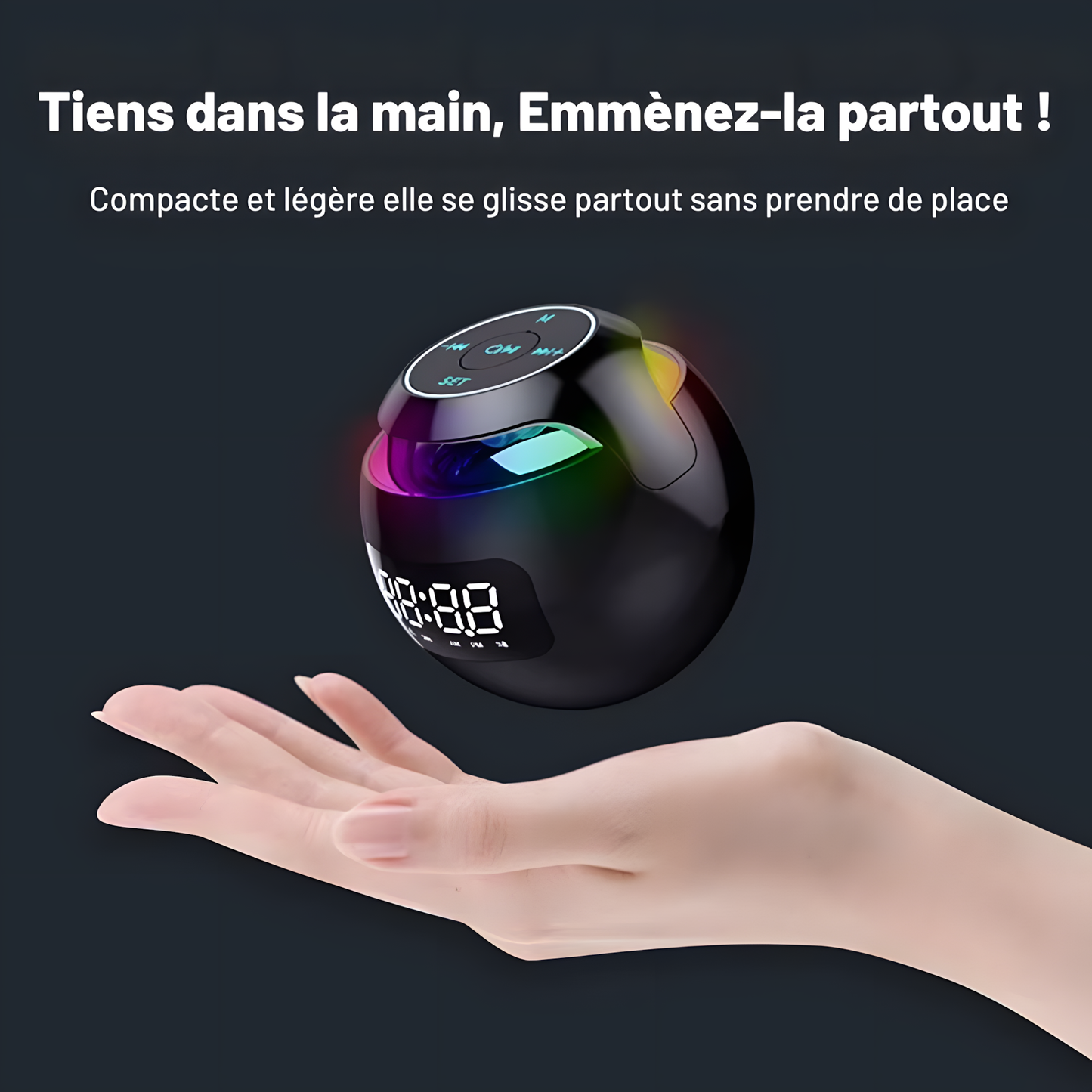 Réveil Radio | Enceinte Bluetooth, Étanche & Horloge Intégrée | Névia