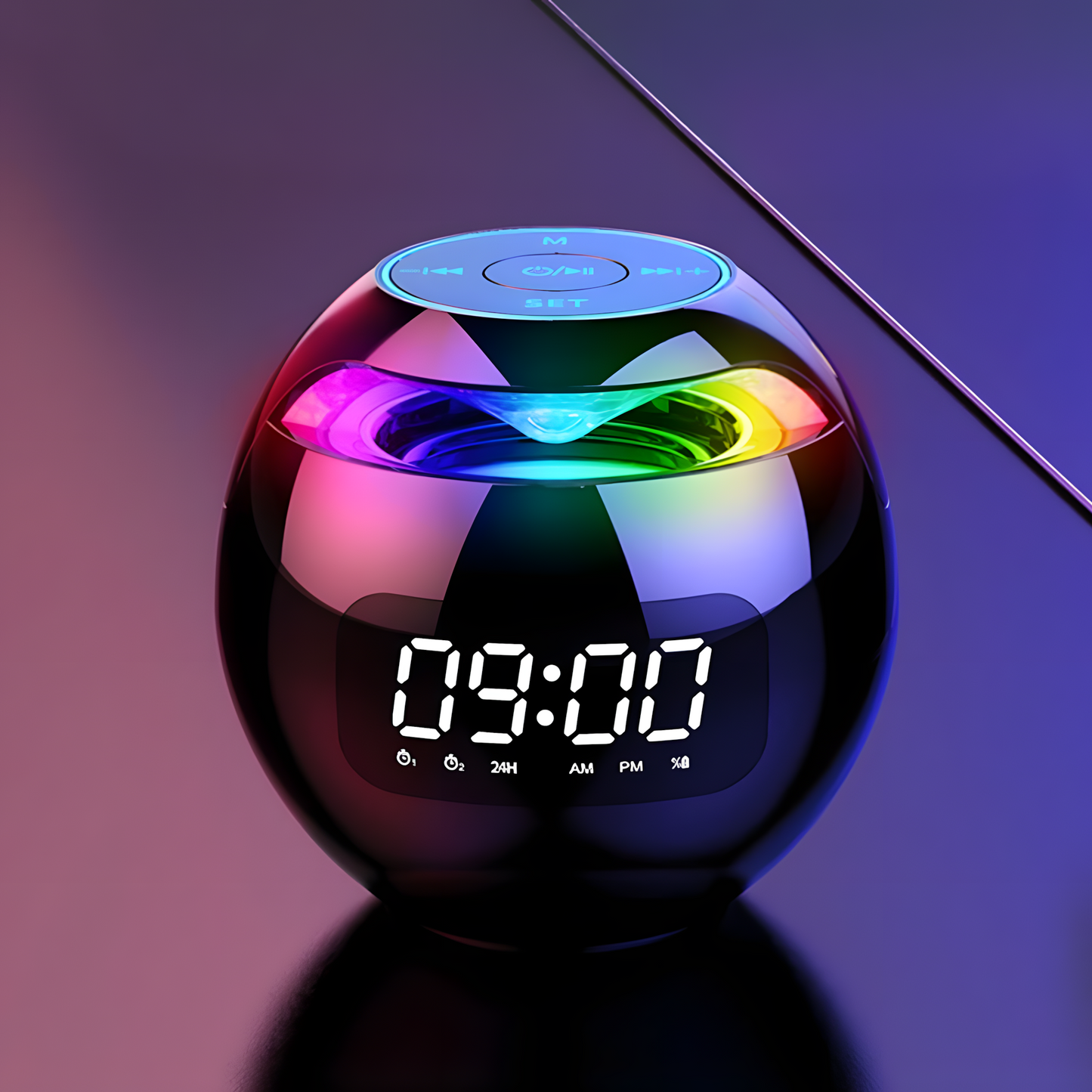 Réveil Radio | Enceinte Bluetooth, Étanche & Horloge Intégrée | Névia