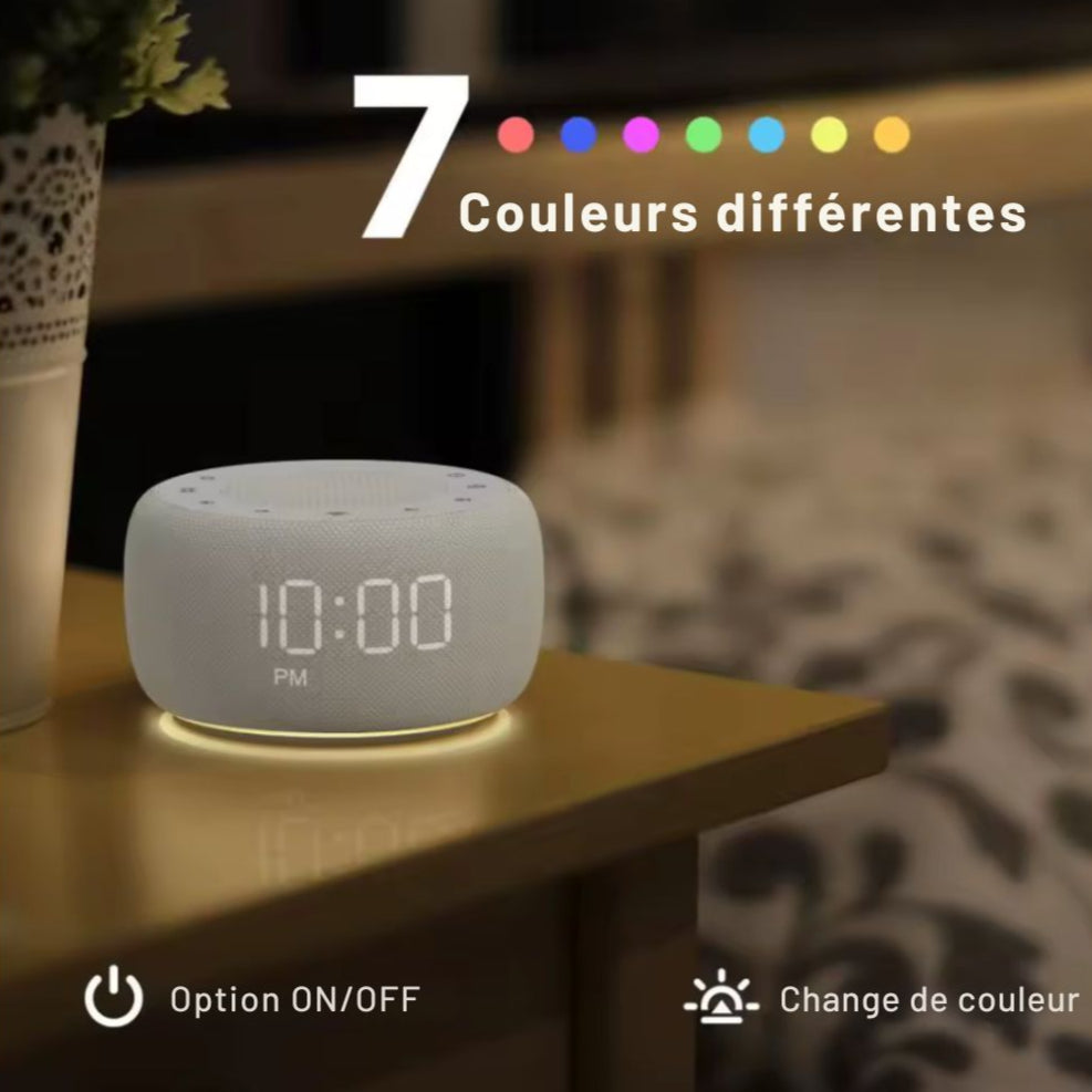 Réveil Radio | Radio FM, Veilleuse 7 Couleurs & 4 Alarmes | SonRise