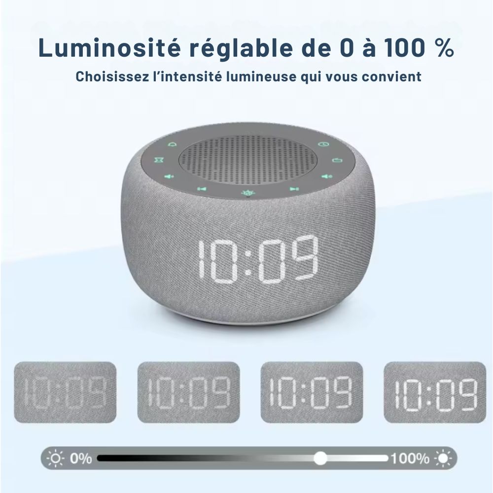 Réveil Radio | Radio FM, Veilleuse 7 Couleurs & 4 Alarmes | SonRise