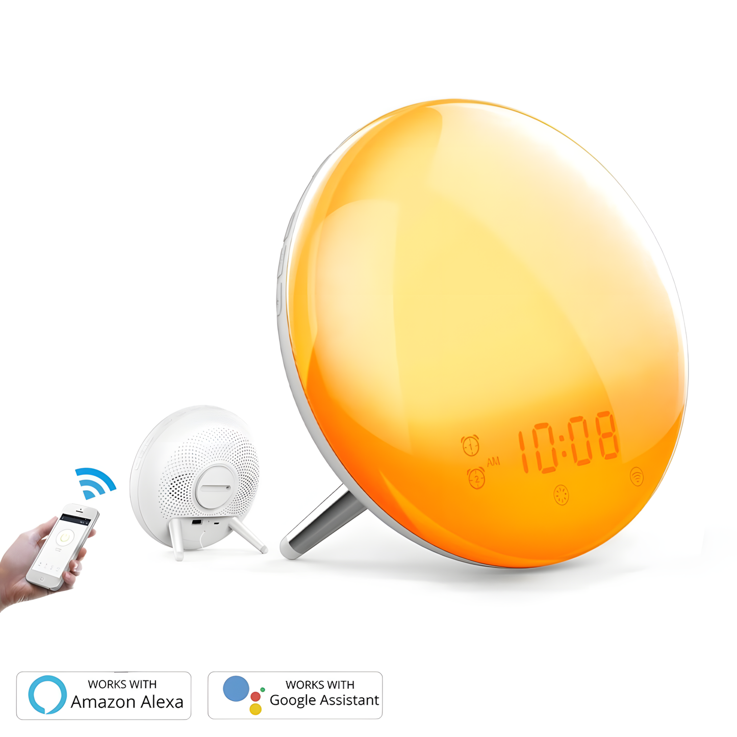 Réveil Simulateur d'Aube LED | Lumière Naturelle & Commande Smart | Aubéa