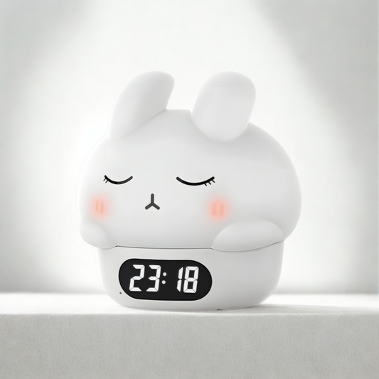 Réveil Éducatif | Lapin Mignon LED & Horloge Numérique | Lapiou