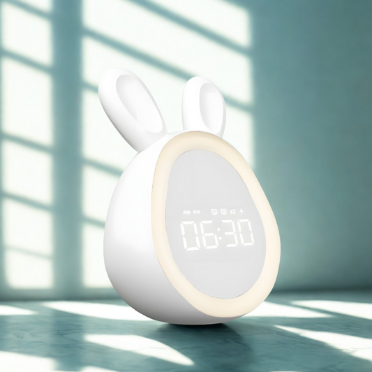 Réveil Enfant | Mini Lapin LED & Veilleuse Tactile | Lapi