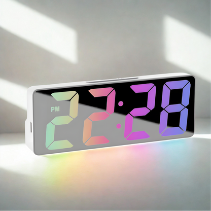 Réveil Numérique LED | Affichage Température & Luminosité Réglable | Theros
