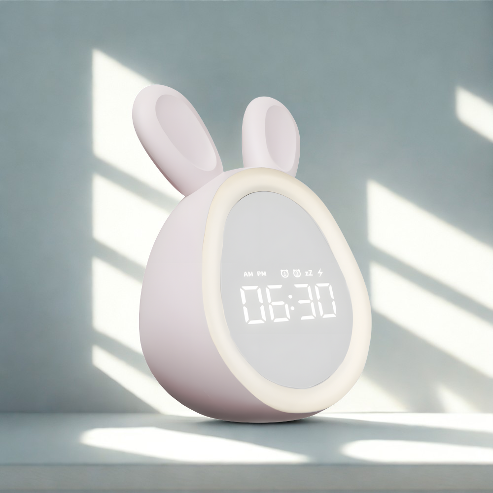 Réveil Enfant | Mini Lapin LED & Veilleuse Tactile | Lapi