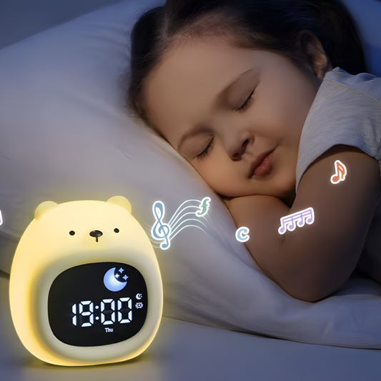 Réveil Éducatif | Chiot Mignon & Veilleuse Tactile | Rafi
