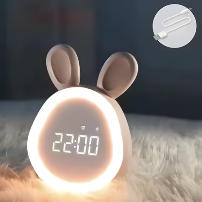 Réveil Enfant | Mini Lapin LED & Veilleuse Tactile | Lapi