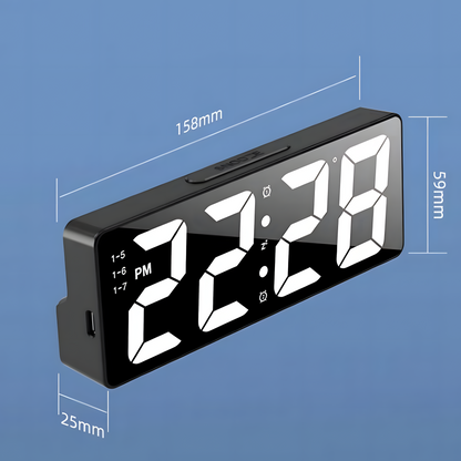 Réveil Numérique LED | Affichage Température & Luminosité Réglable | Theros
