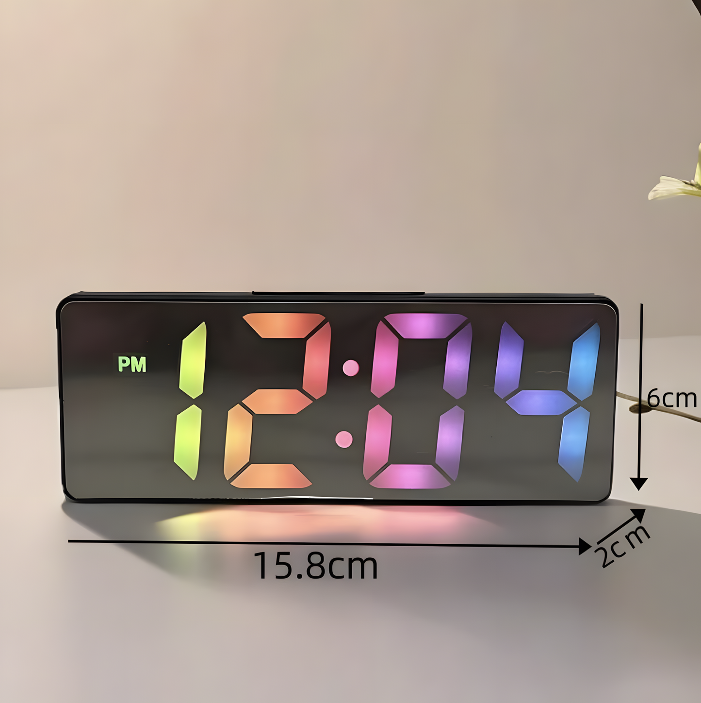 Réveil Numérique LED | Affichage Température & Luminosité Réglable | Theros