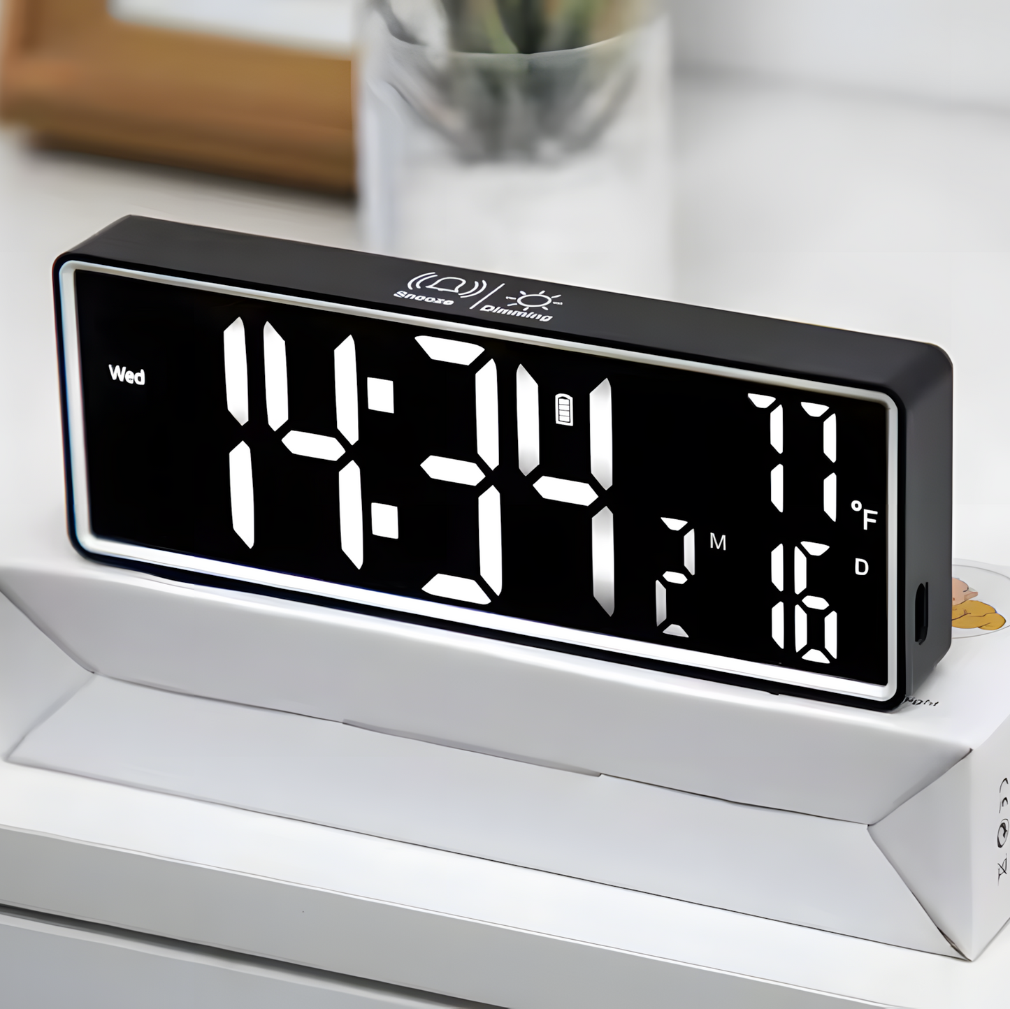 Réveil Numérique LED | Température, Date & 2 Alarmes | Elyos