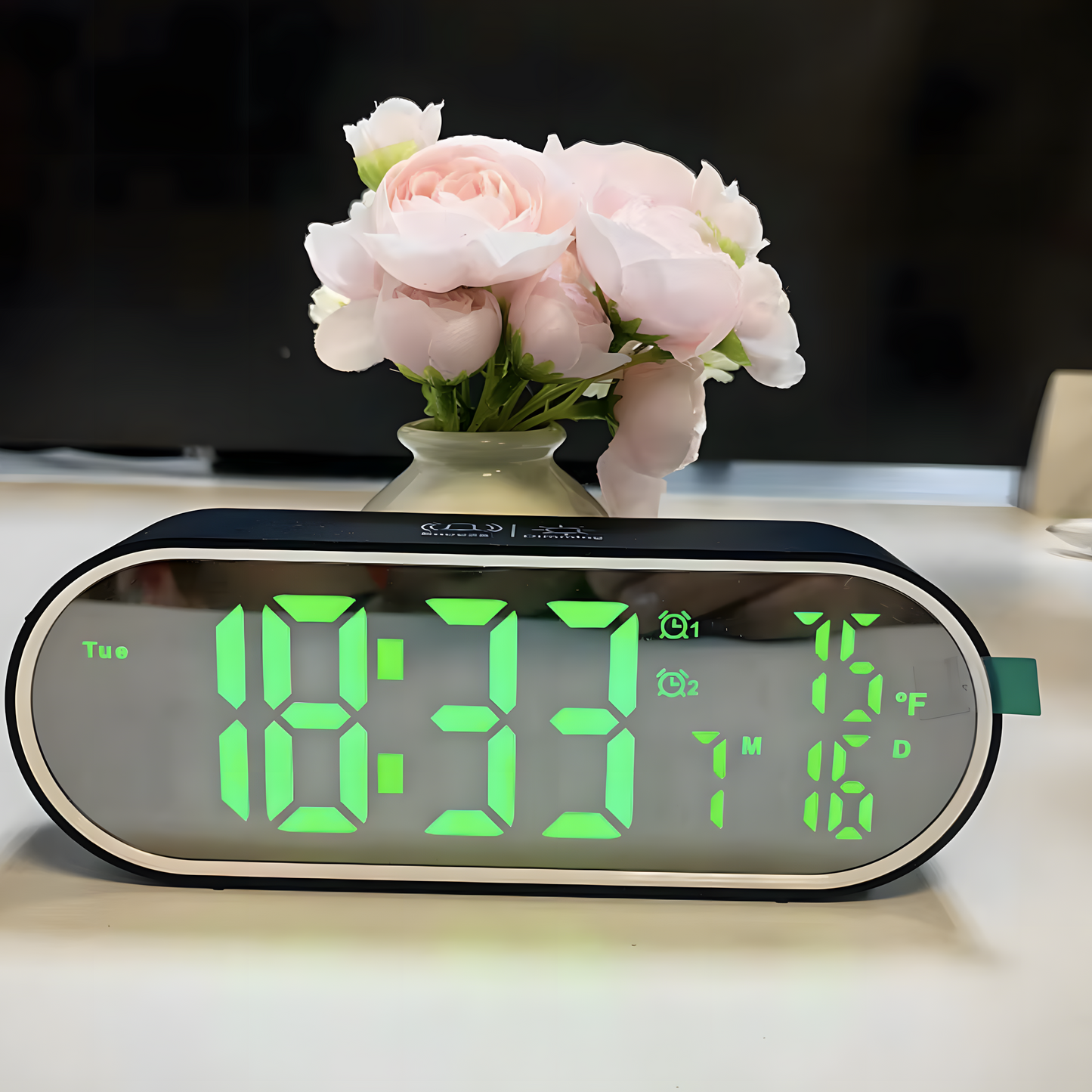 Réveil Numérique LED | Température, Date & 2 Alarmes | Elyos