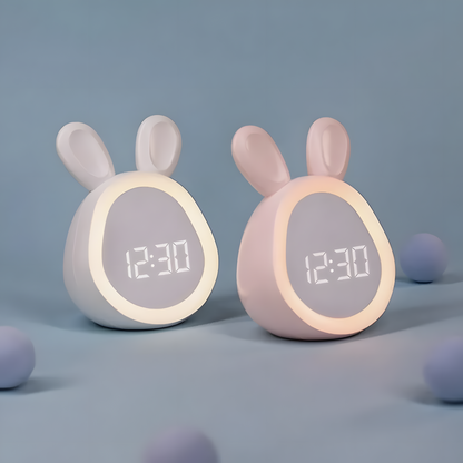 Réveil Enfant | Mini Lapin LED & Veilleuse Tactile | Lapi