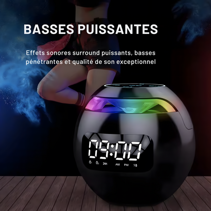 Réveil Radio | Enceinte Bluetooth, Étanche & Horloge Intégrée | Névia