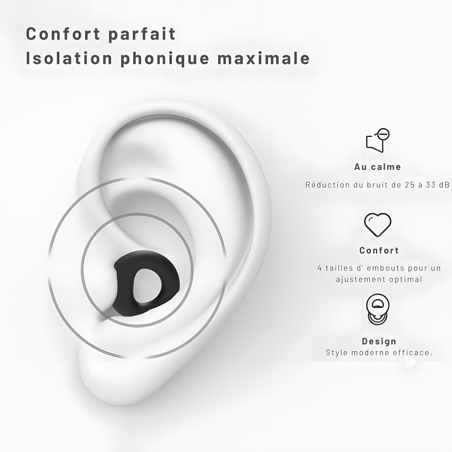 Bouchons Oreilles Premium Pour Dormir | Silence Absolu & Confort Total l LumaLoop