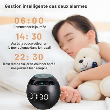 Réveil Radio | Enceinte Bluetooth, Étanche & Horloge Intégrée | Névia