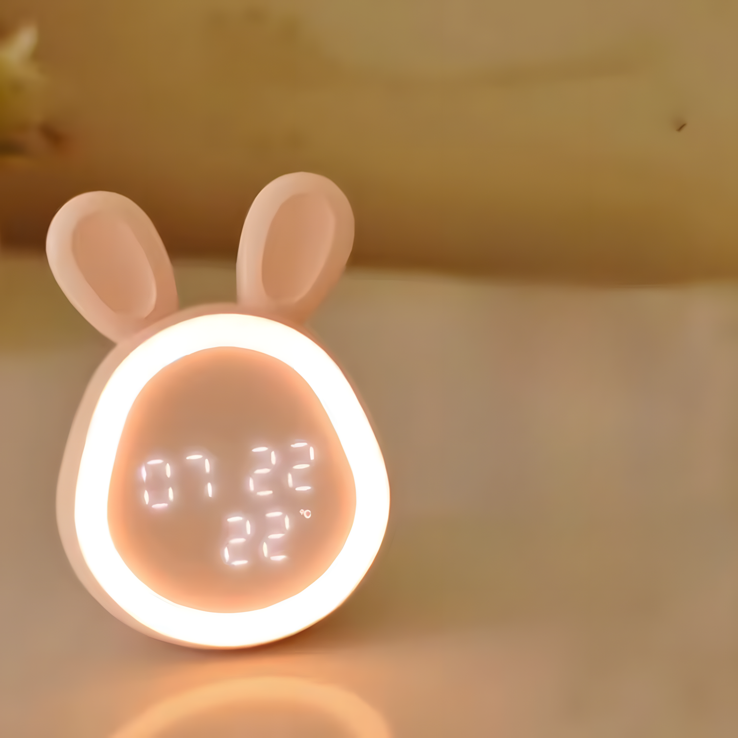 Réveil Enfant | Mini Lapin LED & Veilleuse Tactile | Lapi