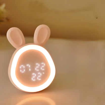 Réveil Enfant | Mini Lapin LED & Veilleuse Tactile | Lapi