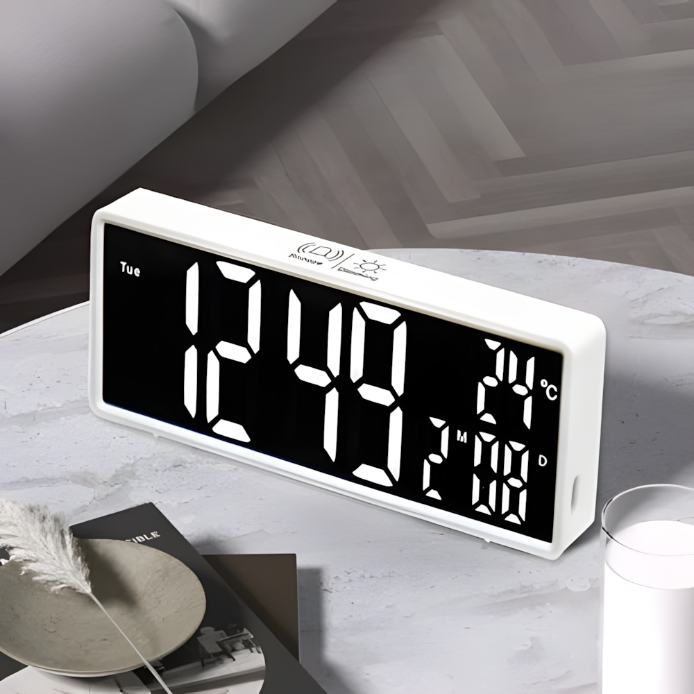 Réveil Numérique LED | Température, Date & 2 Alarmes | Elyos