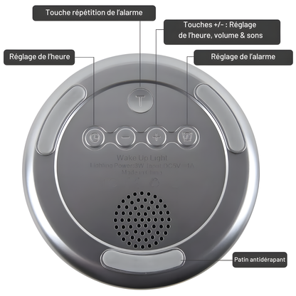 Réveil Simulateur d'Aube LED | Veilleuse Tactile & 6 Couleurs | Rayona
