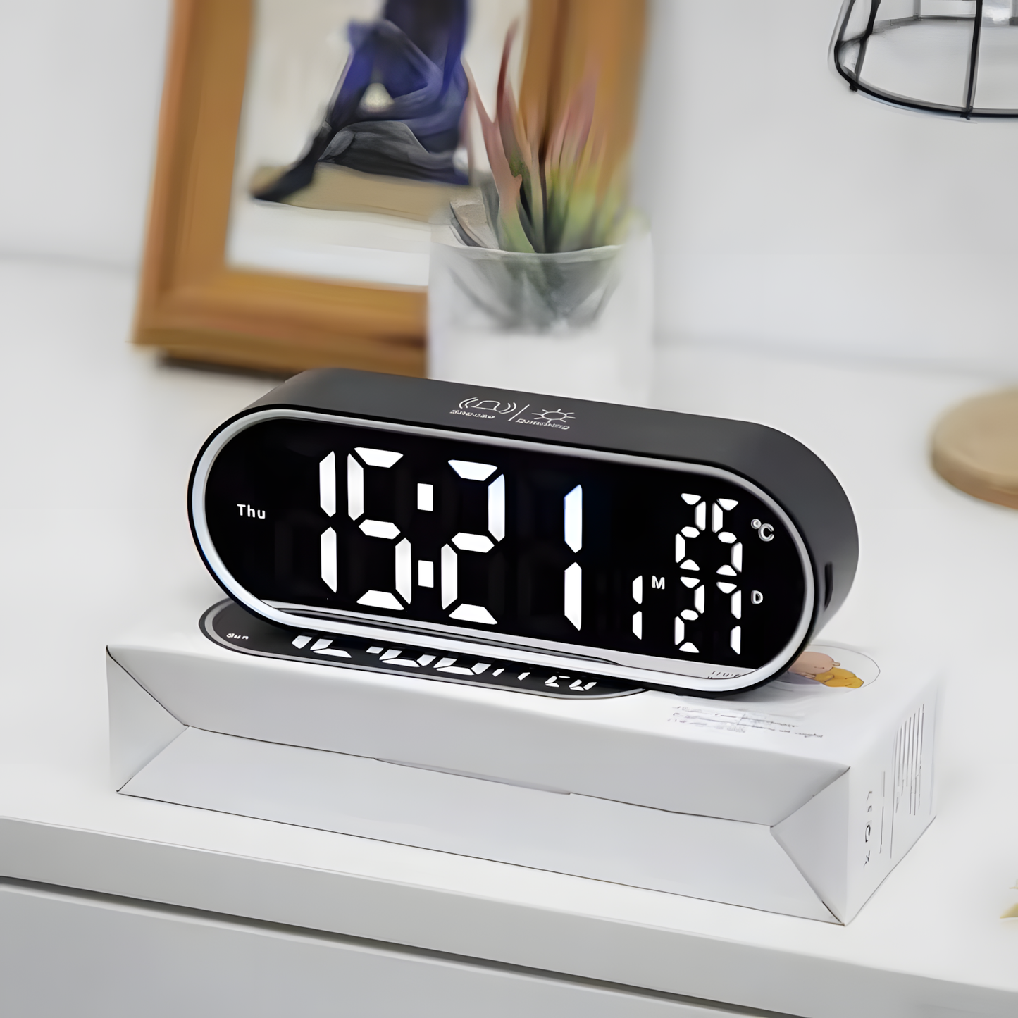 Réveil Numérique LED | Température, Date & 2 Alarmes | Elyos