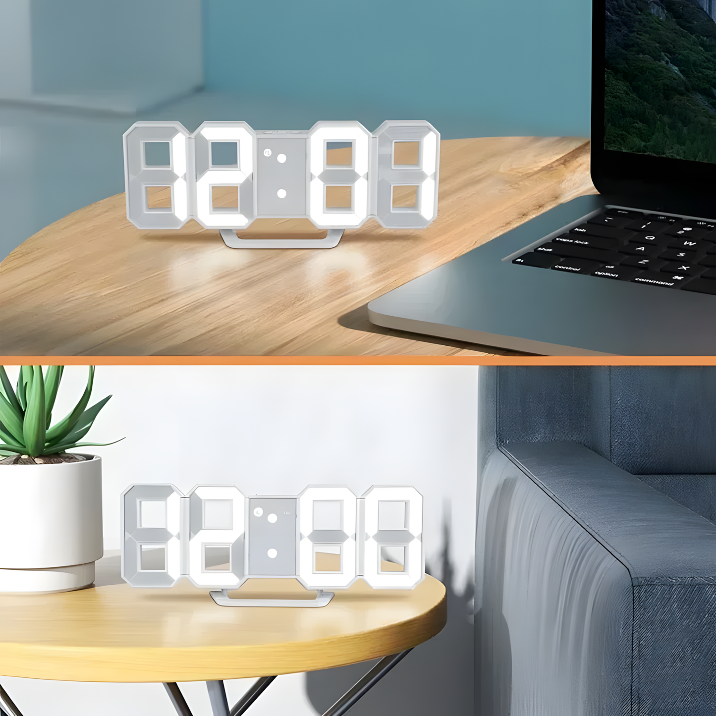 Réveil Numérique LED | Heure, Date & Température | 3DClock