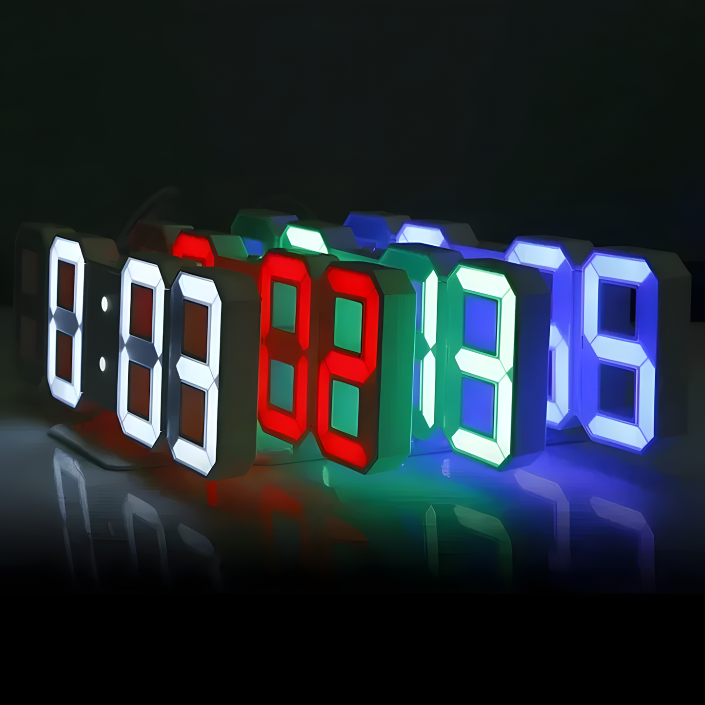 Réveil Numérique LED | Heure, Date & Température | 3DClock