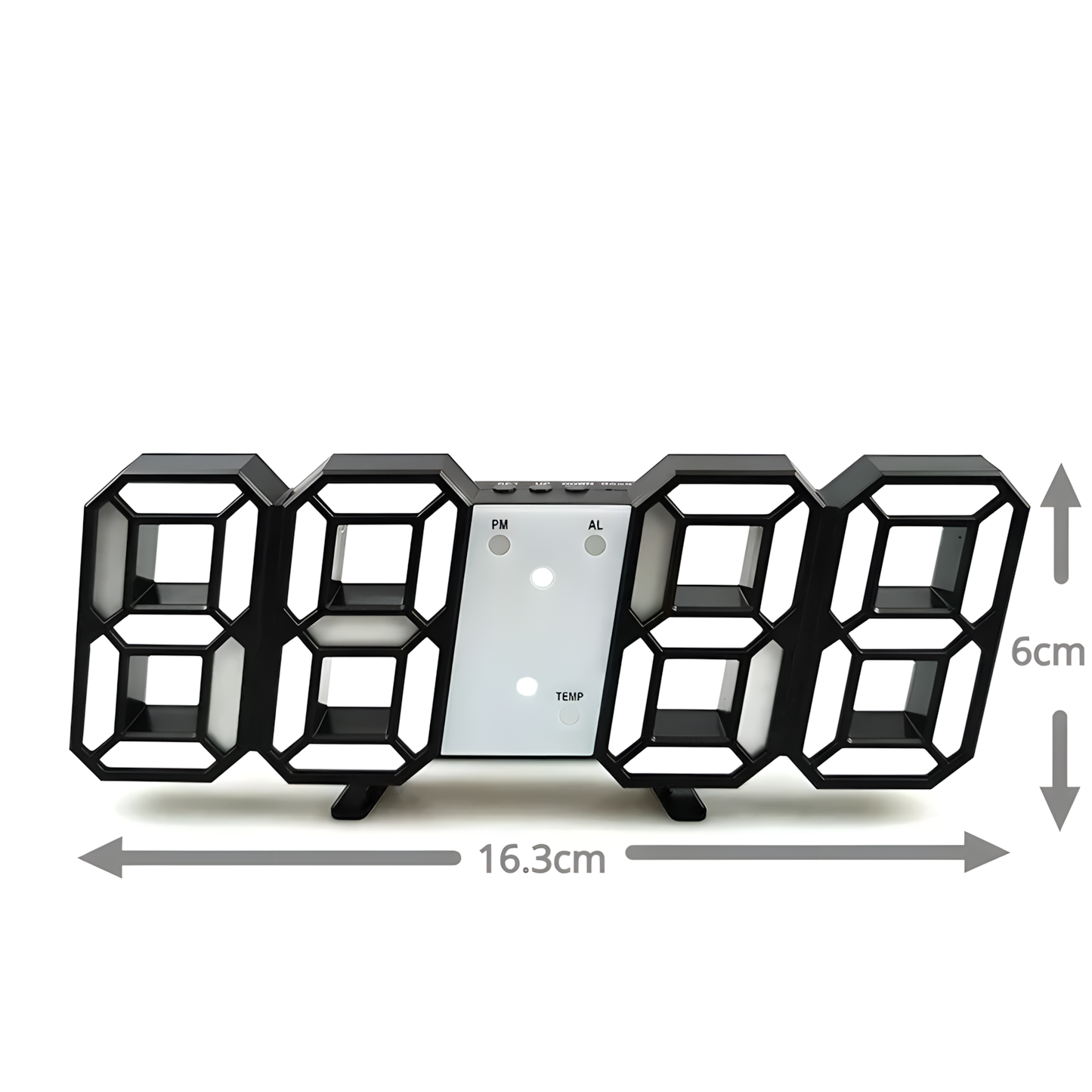 Réveil Numérique LED | Heure, Date & Température | 3DClock
