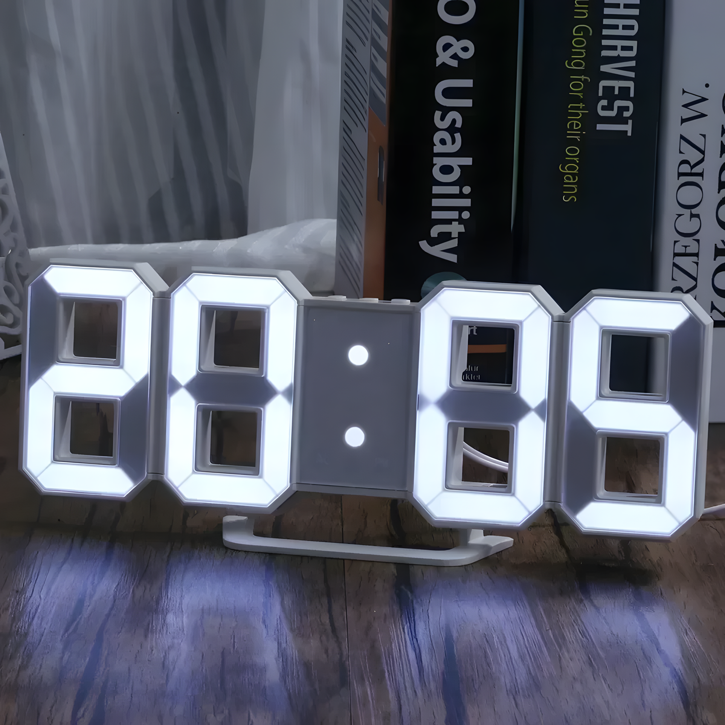 Réveil Numérique LED | Heure, Date & Température | 3DClock