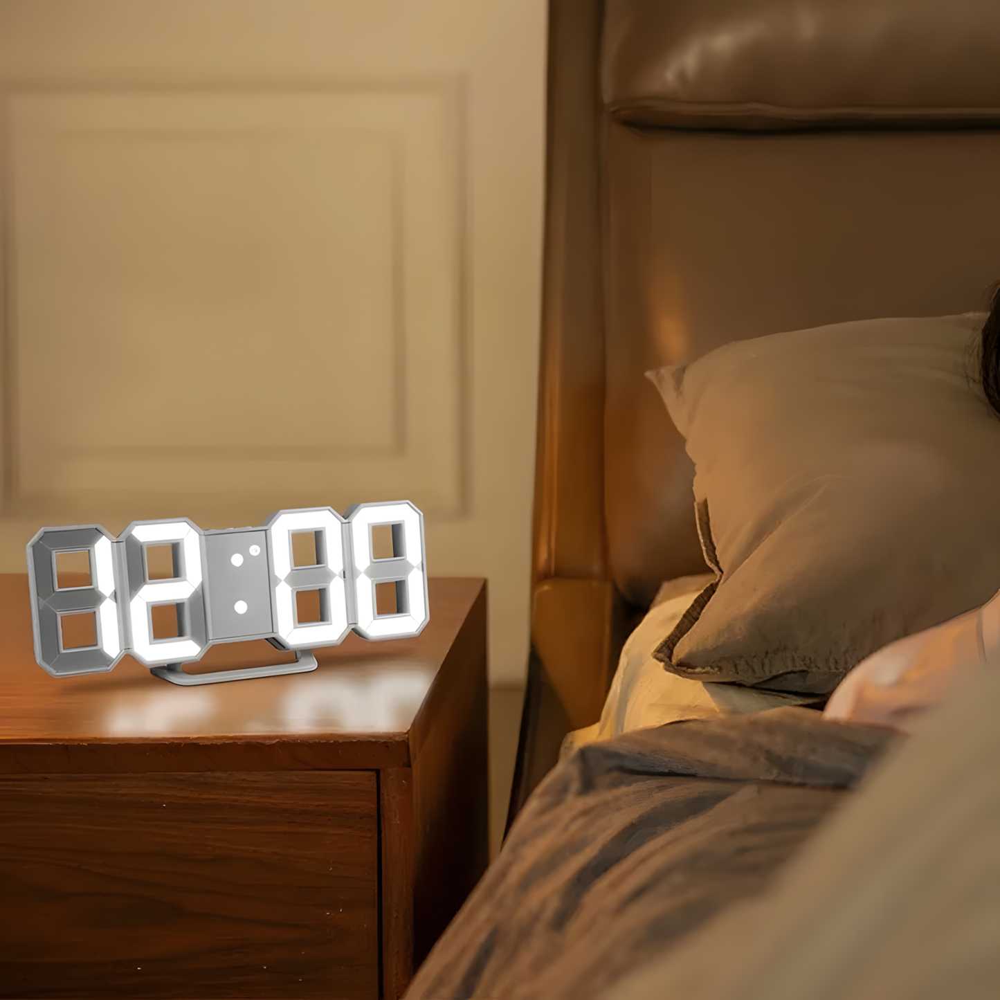 Réveil Numérique LED | Heure, Date & Température | 3DClock